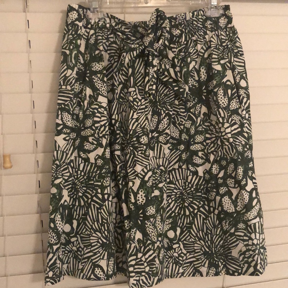 Palm print skirt